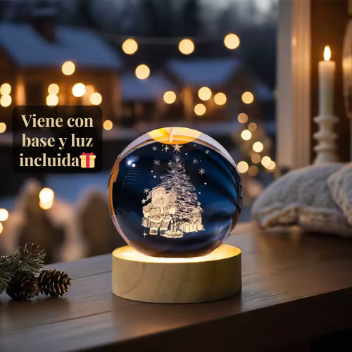 Esfera 3D con Luz LED Navideña